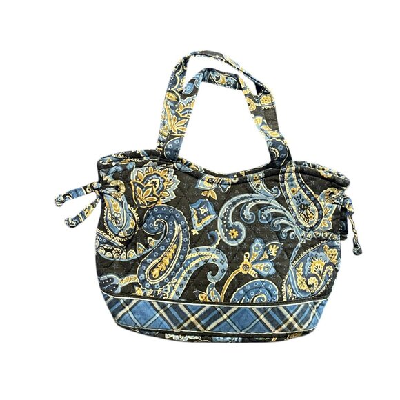 Vera Bradley Small Two Handled Purse - Retired Windsor Navy - Picture 1 of 10